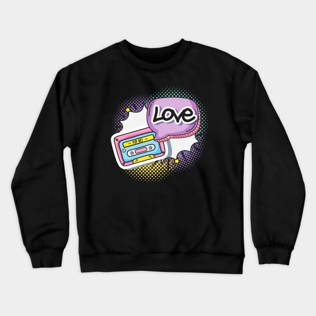 Pop Art Back To School T-Shirt For Girls Crewneck Sweatshirt by Forever December